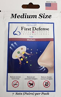 #ad First Defense Nasal Screens Pick A Size and Quantity Packs 1 Pack Medium $17.53