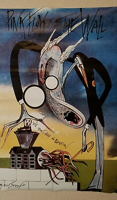 #ad Pink Floyd The Wall Gerald Scarfe 1982 AUTHENTIC VINTAGE ORIGINAL Poster $47.99