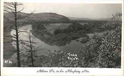 Athens Pennsylvania PA Tiogo Point Allegheny Mts Real Photo Vintage Postcard $7.05