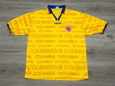 #ad VIntage 1998 Adidas Colombia National Team World Cup 98 France Jersey Men#x27;s XL $199.99
