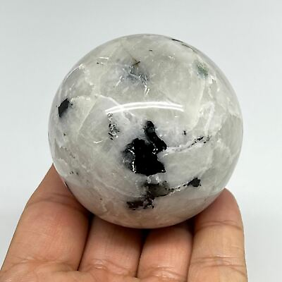 #ad 237.8g2.2quot; 56mm Natural Rainbow Moonstone Sphere Ball Gemstone @IndiaB21406 $21.15