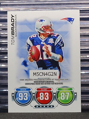 #ad Tom Brady 2010 Topps Attax Football Code Patriots NFL Football Insert Card $1.93
