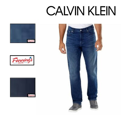 Calvin Klein CK Men’s Sits At Waist Straight Leg Stretch Jeans D31 $25.95