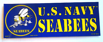 #ad U.S. NAVY SEABEES Military Bumper Sticker BM0072 EE $4.99