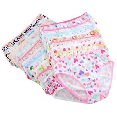 6PCS Kids 100% Organic Cotton underwear Little Girls#x27; briefs boyshort panties US #ad $9.94