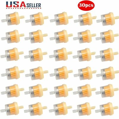 #ad Universal 30PCS SET Small Motor Inline Gas Oil Fuel Filter Engine 1 4#x27;#x27; Line $9.89