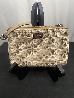 Coach Nolita 19 Women#x27;s Wristlet Handbag Light Brown White Multi Very Nice #ad $59.00