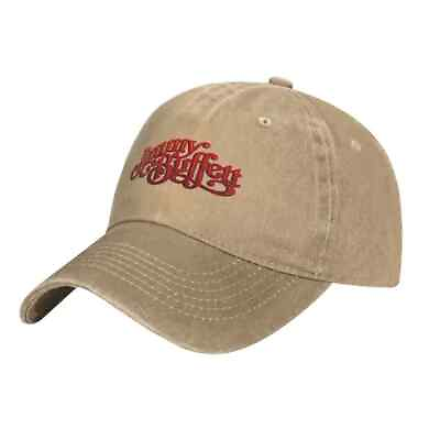 #ad Jimmy Buffett Denim Baseball Cap Red Logo Running Hippie Trucker Hat Spring Hot $13.97