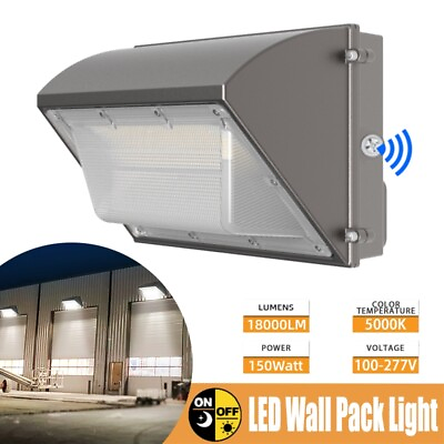 #ad 150 Watt LED Wall Pack Light Dusk to Dawn Commercial Outdoor Security Lighting $79.00