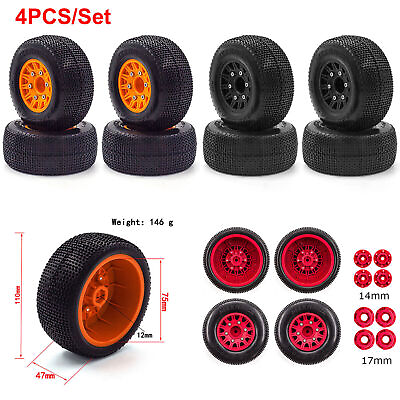 #ad RC Wheel Tires amp; Wheel Rims Set 12mm Hex Hub for 1 10 Off Road Car Buggy Truck $45.26
