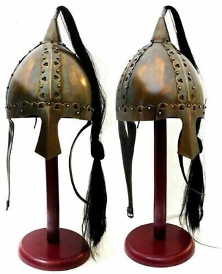 #ad Medieval Viking Helmet Armour Roman Halloween Costume Knight Larp SCA Helmet $129.20