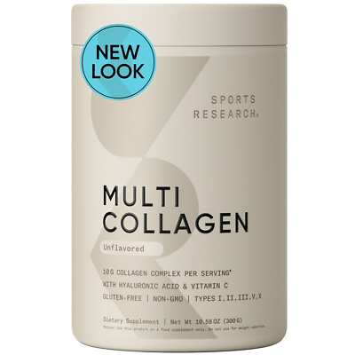 Multi Collagen Protein Powder Type I II III V X Hyaluronic Acid Vit. C $33.95