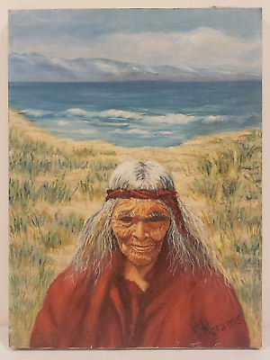 #ad Portrait of Elderly Woman By The Ocean 12quot; x 16quot; $59.95
