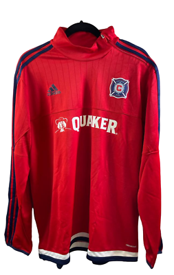 Adidas Mens ChicagoFire 2015 LongSleeve PreGame Climacool Training Jersey RedXL #ad $48.99