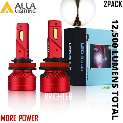 #ad Alla Lighting 9000LM F2 H11 Main Low Beam Headlight LED Bulbs Lamps White Kit $79.96