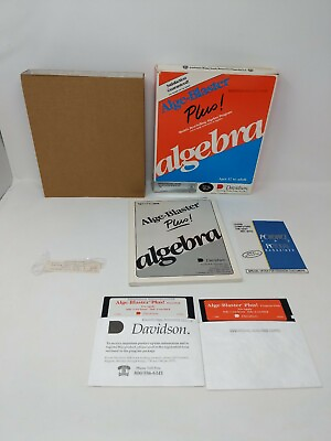 #ad Alge Blaster Plus by Davidson 5.25quot; Apple II IIc IIe 2 Software Game Math $24.99