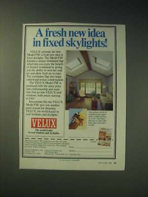 #ad #ad 1989 Velux Roof windows and Skylights Ad A fresh new idea in fixed skylights $19.99