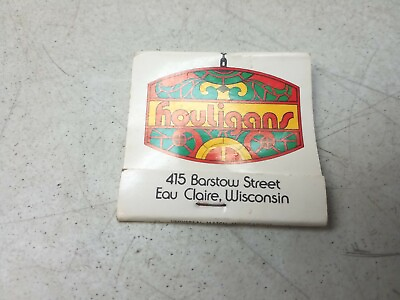 #ad Houligans Bar Tavern Barstow Eau Claire Wisconsin Vintage Advertising Matchbook $20.79