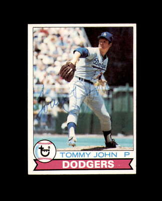 #ad Tommy John Signed Original 1979 Topps Los Angeles Dodgers Autograph $12.00