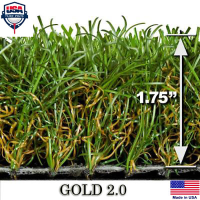 Gold 90 Synthetic Landscape Fake Grass Artificial Pet Turf Lawn 6quot; x 6quot; Sample $10.90