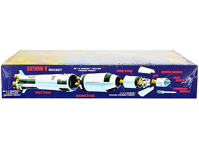 #ad Skill 2 Model Kit Saturn V Rocket and Apollo Spacecraft 1 200 Scale Model by AM $57.55