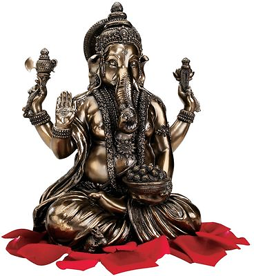 #ad Hindu God of Success Destroyer of Obstacles Ganesh Elephant Headed Asian Statue $132.82