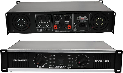 SYS 4500 Power Amplifier – Dual Channel 4500W Peak Output Amplifier for Experts $283.99