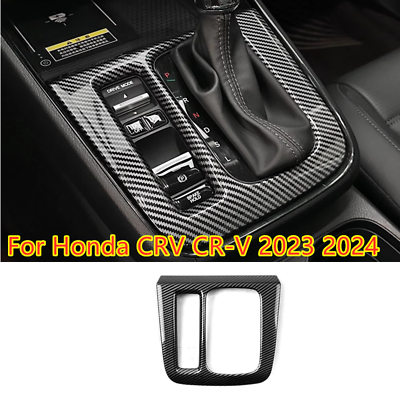 Carbon Gear Shift Panel Cover Trim Accessories For Honda CRV CR V 2023 2024 $17.85