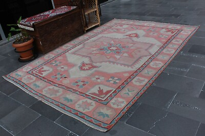 #ad Handmade large rug Turkish vintage rug Diningroom rug 6 x 9.2 ft MBZ2682 $240.00