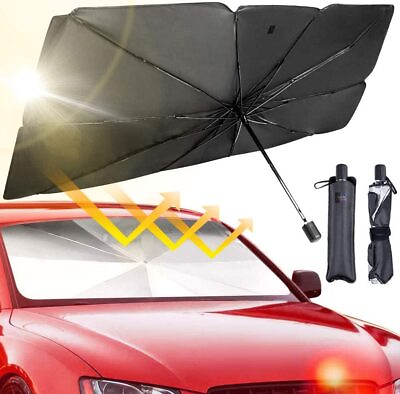#ad Car Windshield Sun Shade Umbrella Foldable Car Umbrella Sunshade Cover UV Block $49.99