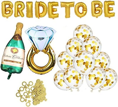 #ad BRIDE Bridal BACHELORETTE Party Kit DECORATIONS Banner Balloons Sash Confetti $20.00