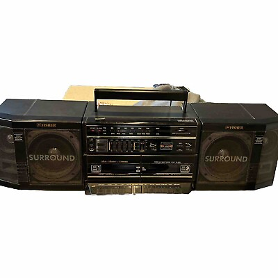 #ad Rare Vintage Fisher PH W803ba stereo GhettoBlaster $55.00