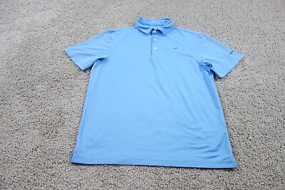 #ad Vineyard Vines Polo Shirt Mens Large Blue Performance Short Sleeve Coordinates $23.98