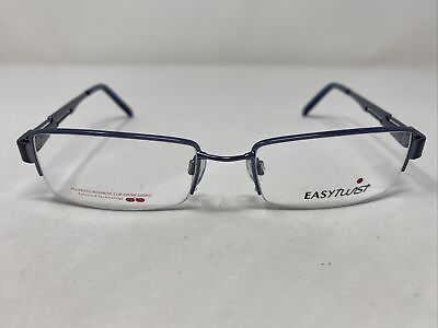 #ad Easy Twist CT193 50 53 18 135 Blue Half Rim Metal Eyeglasses Frame US55 $82.25