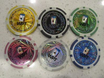 #ad WPT World Poker Tour Holographic Laser Casino Chip Lot FREE Las Vegas Chip $8.96