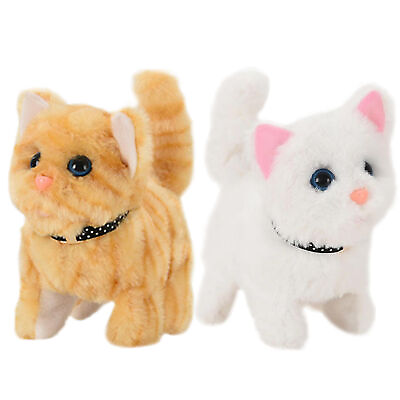Soft Plush Cat Stuffed Toy Electronic Robot Animal Cute Lovely Kitty for Kids $15.57