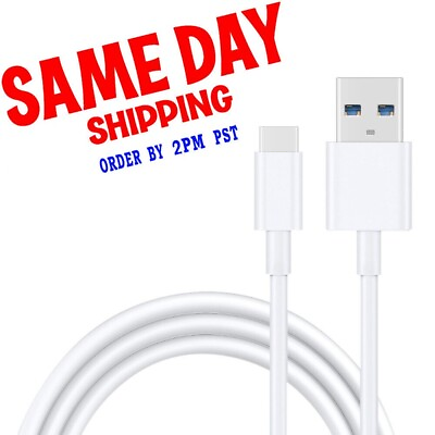#ad 3ft Long Type C Connector Data Charge Cable Cord For LG Stylo 4 Q710MS CellPhone $12.19