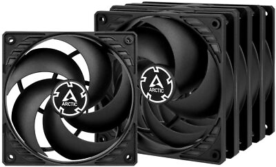 #ad ARCTIC P12 Black 5 Pack 120 mm Case Fan Pressure optimised quiet motor PC $27.99