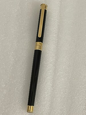 #ad Montblanc Nobelsse Oblige Fountain Pen 18K Gold Nib Black Lacquer with Gold Trim $269.00