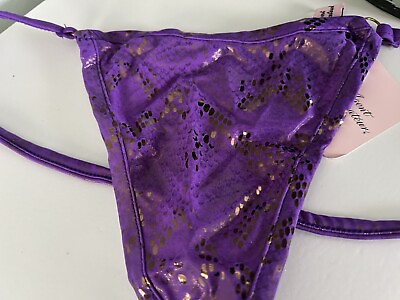 #ad Agent Provocateur Thong Purple Metallic Snakeskin NWT $35.00