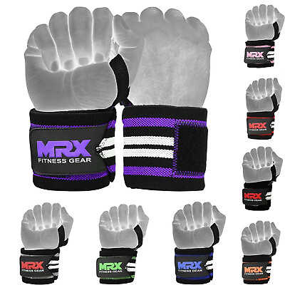 Weightlifting Wrist Wraps Gym Training Lifting Workout Support Straps MRX Pair $9.99