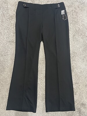 #ad SOHO Apparel Ltd Dress Pants Women’s XL Black Wide Leg High Rise Pull On NWT $26.99