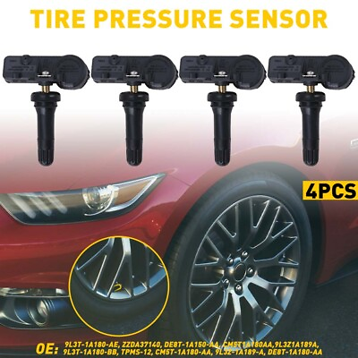 #ad TPMS Set of Genuine 4 For Ford Tire Sensor Pressure OEM DE8T 1A180 AA $25.09