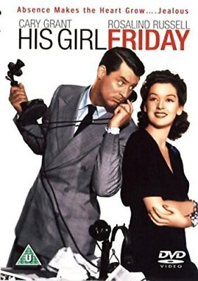 #ad His Girl Friday DVD Cary Grant Rosalind Russell Ralph Bellamy UK IMPORT $14.12