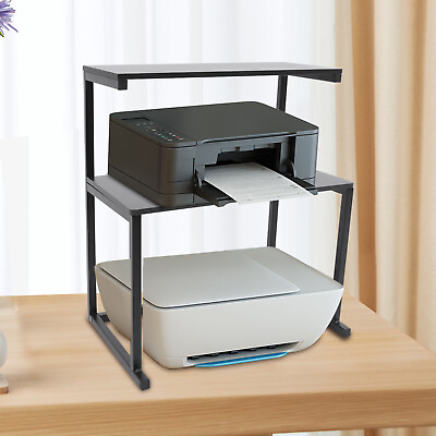 #ad 3 Tier Iron Printer Stand Desk Shelf Storage Home Office Computer Organizer US $32.00