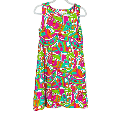 #ad Jude Connally Sleeveless Shift Dress Multicolor Women#x27;s Size Medium $37.99