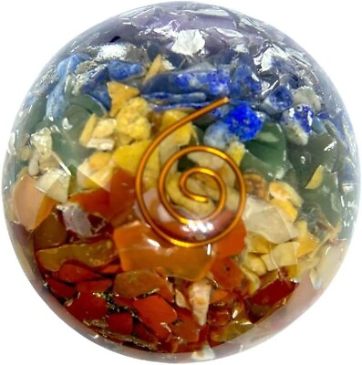 #ad 7 Chakra Sphere Orgone Gemstone Ball $35.99