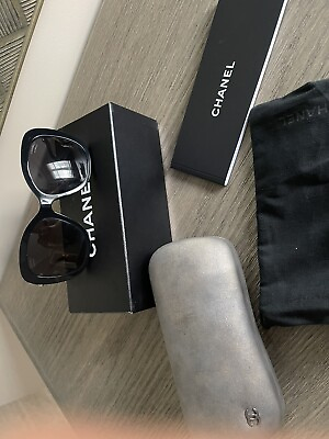 #ad CHANEL Sunglasses Pearl Black 100% Authentic CHANEL $439.99