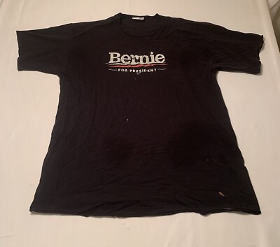 #ad Lifewear Bernie Sanders “Bernie For President”Black Shirt Mens 3XL Made In USA $25.00