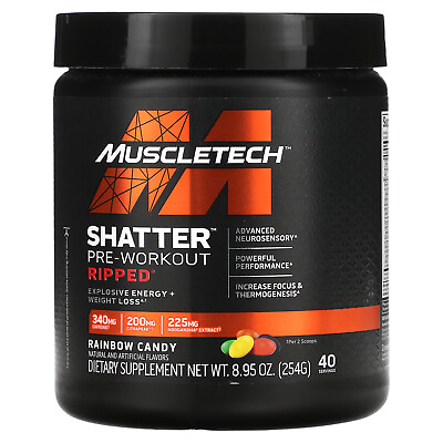 #ad #ad Shatter Pre Workout Ripped Rainbow Candy 8.95 oz 254 g $34.99